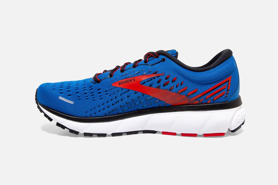 Brooks Israel Ghost 13 Road Running Shoes Mens - Blue/Red/White - LFH-108953